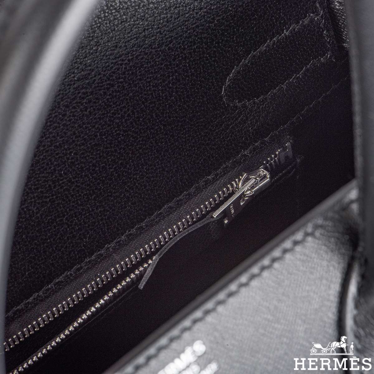 Hermes Birkin 30 Sellier Black Veau Madame Palladium Bag Y Stamp